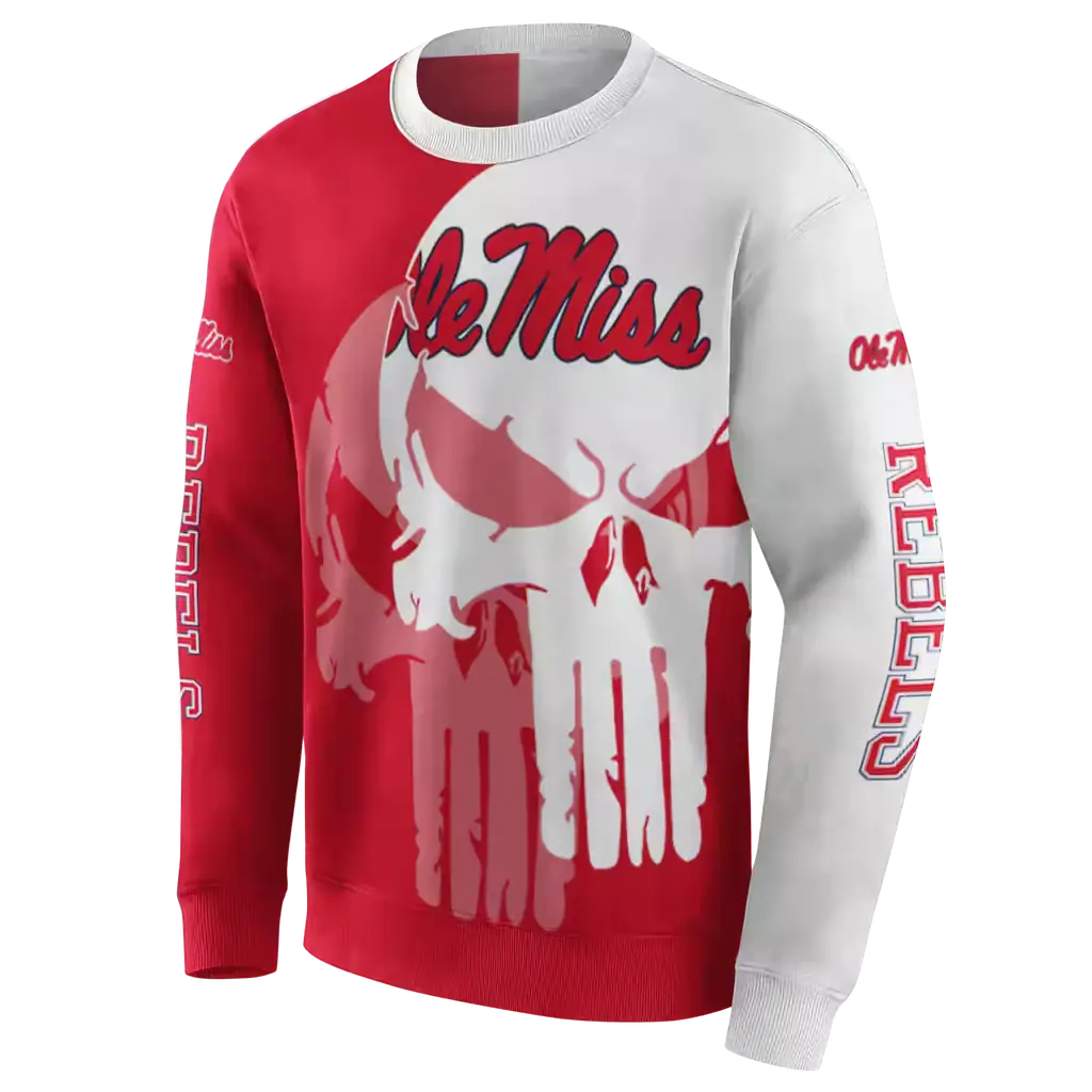 ole miss rebels graphic punisher red white hoodie new arrival ole miss rebels graphic punisher red white hoodie new arrival