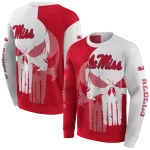 ole miss rebels graphic punisher red white hoodie best selling