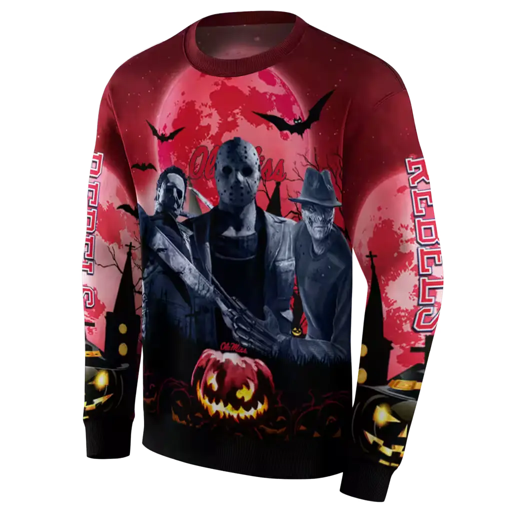 ole miss rebels halloween vibes red black hoodie new arrival ole miss rebels halloween vibes red black hoodie new arrival
