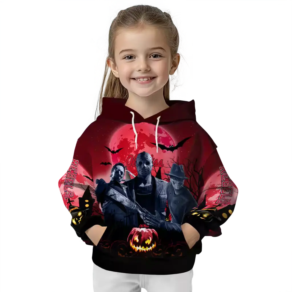 ole miss rebels halloween vibes red black hoodie top rated ole miss rebels halloween vibes red black hoodie top rated