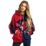 ole miss rebels heartbeat graphic red hoodie best selling