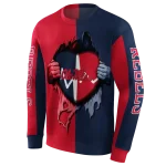 ole miss rebels heartbeat graphic red hoodie best selling