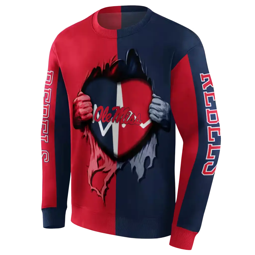 ole miss rebels heartbeat graphic red hoodie new arrival ole miss rebels heartbeat graphic red hoodie new arrival