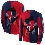 ole miss rebels heartbeat graphic red hoodie best selling