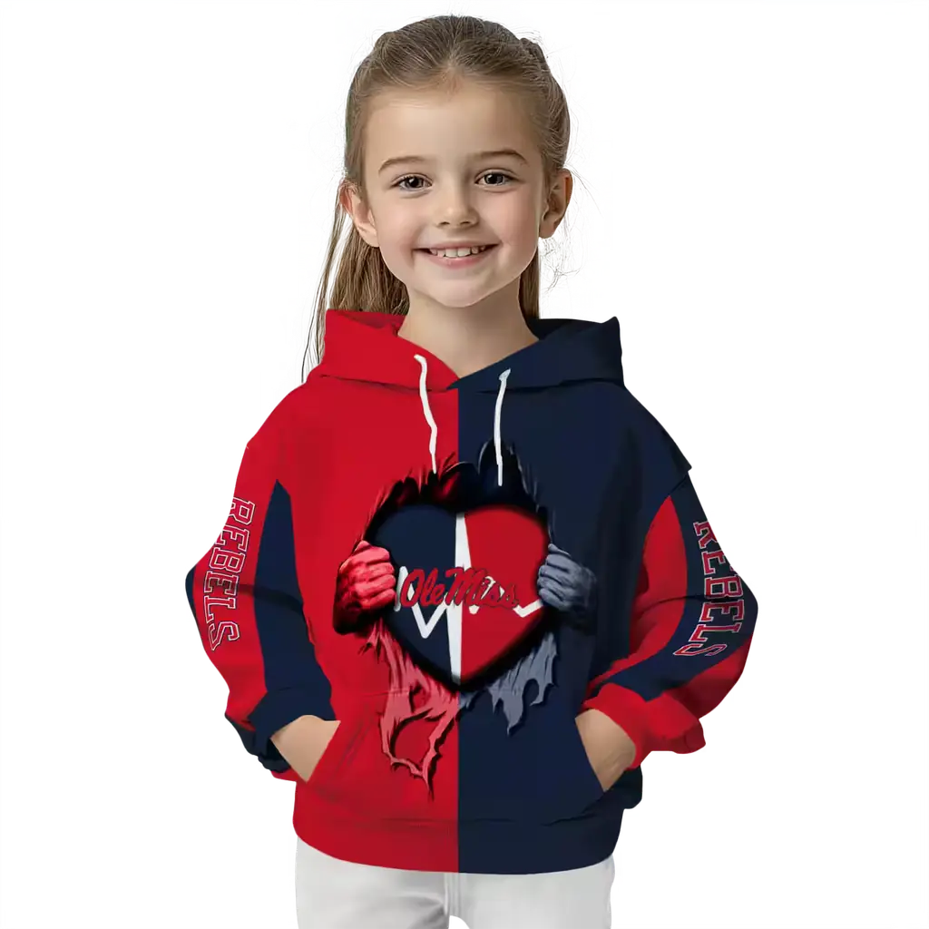 ole miss rebels heartbeat graphic red hoodie top rated ole miss rebels heartbeat graphic red hoodie top rated