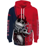 ole miss rebels jack skellington red hoodie best selling