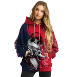 ole miss rebels jack skellington red hoodie best selling