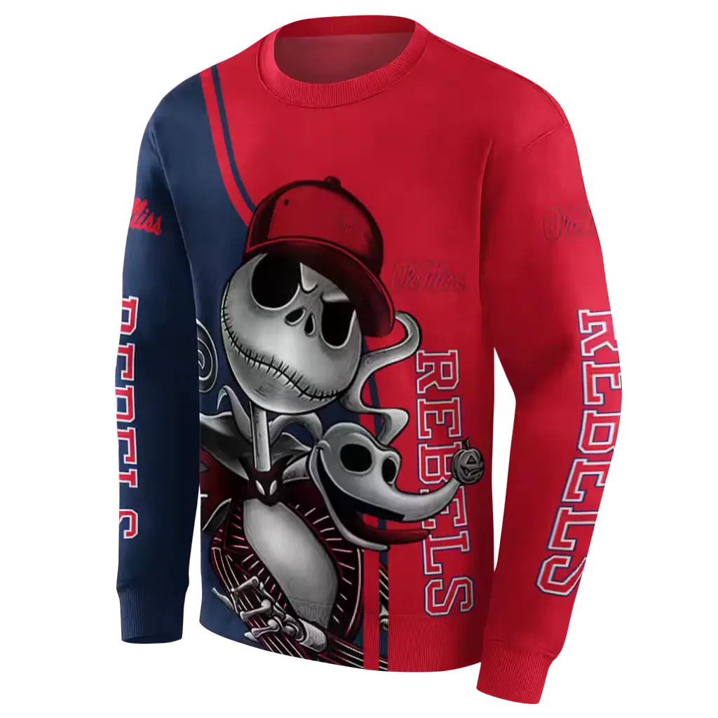 ole miss rebels jack skellington red hoodie new arrival ole miss rebels jack skellington red hoodie new arrival