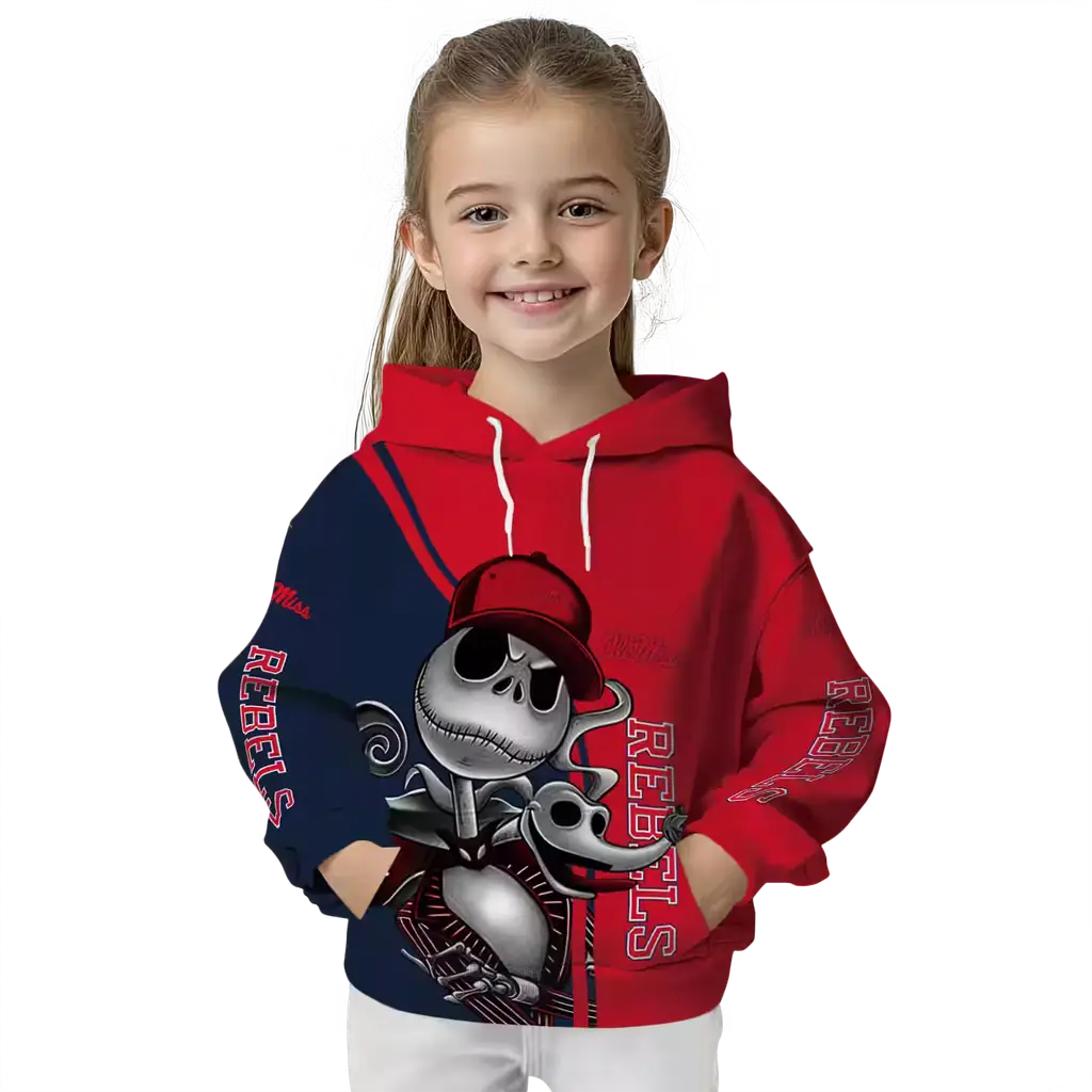 ole miss rebels jack skellington red hoodie top rated ole miss rebels jack skellington red hoodie top rated