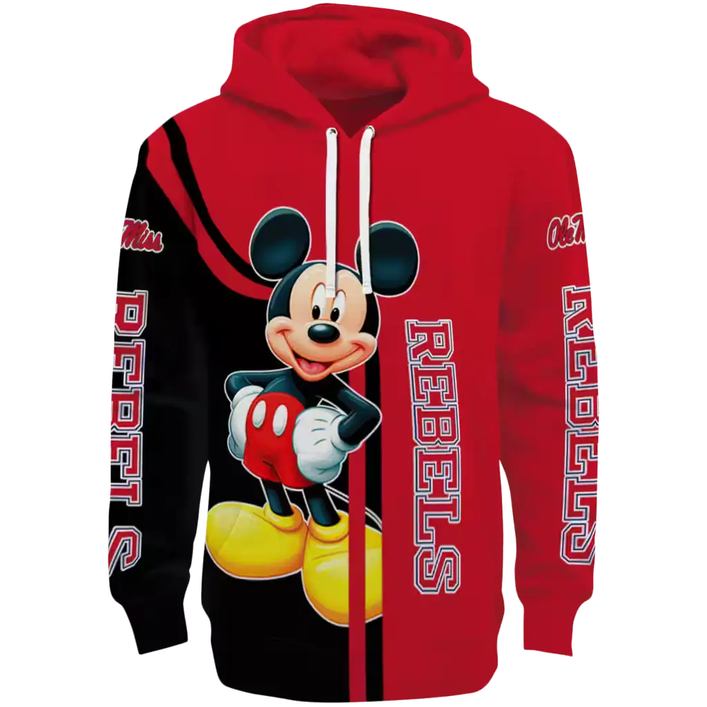 ole miss rebels mickey mouse red black hoodie best selling ole miss rebels mickey mouse red black hoodie best selling
