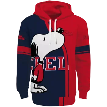 ole miss rebels playful snoopy red hoodie best selling