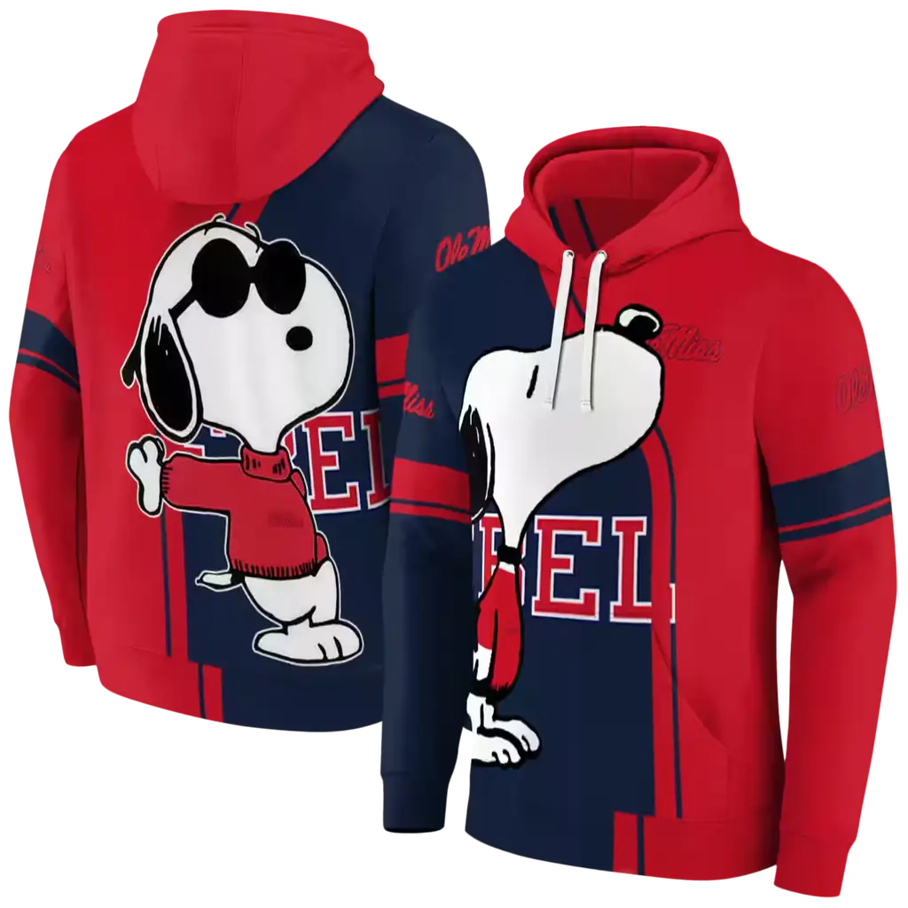 ole miss rebels playful snoopy red hoodie fashion forward ole miss rebels playful snoopy red hoodie fashion forward