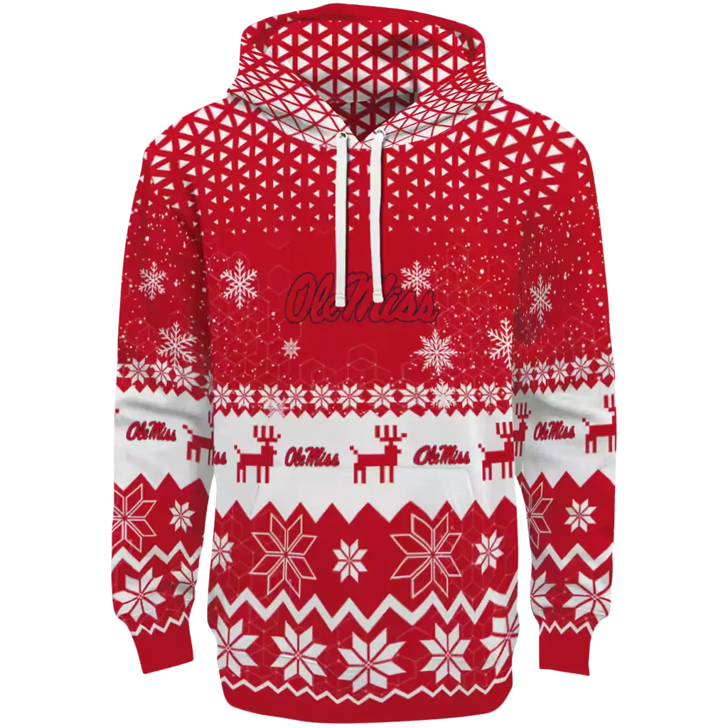 ole miss rebels reindeer motif red hoodie best selling ole miss rebels reindeer motif red hoodie best selling