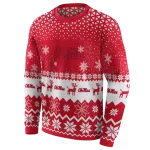 ole miss rebels reindeer motif red hoodie best selling