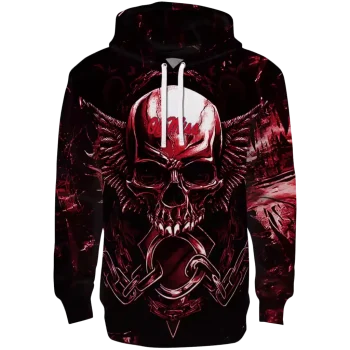 ole miss rebels skull artwork red black hoodie best selling