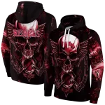ole miss rebels skull artwork red black hoodie best selling