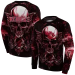 ole miss rebels skull artwork red black hoodie best selling
