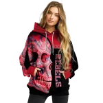 ole miss rebels skull motif red black hoodie best selling