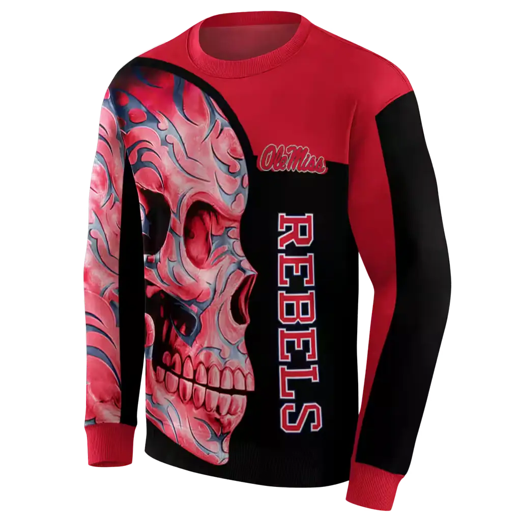 ole miss rebels skull motif red black hoodie new arrival ole miss rebels skull motif red black hoodie new arrival