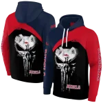 ole miss rebels skull punisher blue black hoodie best selling