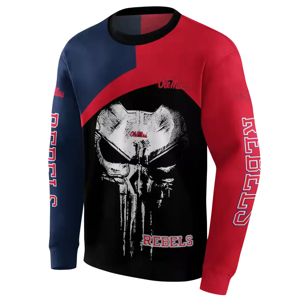 ole miss rebels skull punisher blue black hoodie new arrival ole miss rebels skull punisher blue black hoodie new arrival