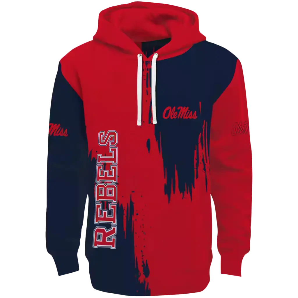ole miss rebels splatter effect red hoodie best selling ole miss rebels splatter effect red hoodie best selling
