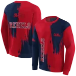 ole miss rebels splatter effect red hoodie best selling