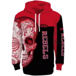 ole miss rebels sugar skull red black hoodie best selling
