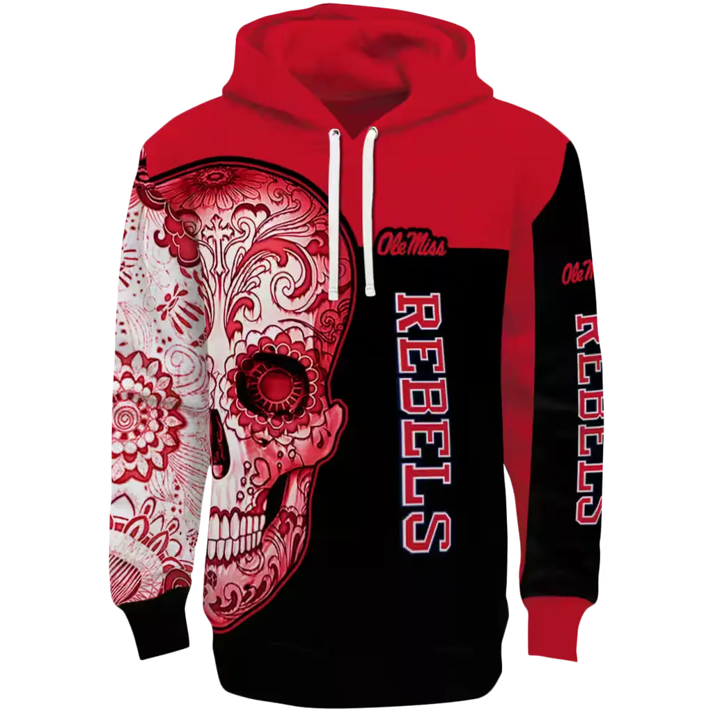 ole miss rebels sugar skull red black hoodie best selling ole miss rebels sugar skull red black hoodie best selling