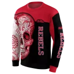 ole miss rebels sugar skull red black hoodie best selling