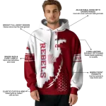 ole miss rebels triangular pattern red white hoodie best selling