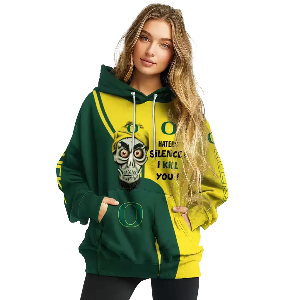 oregon ducks achmed skull green hoodie high quality oregon ducks achmed skull green hoodie high quality