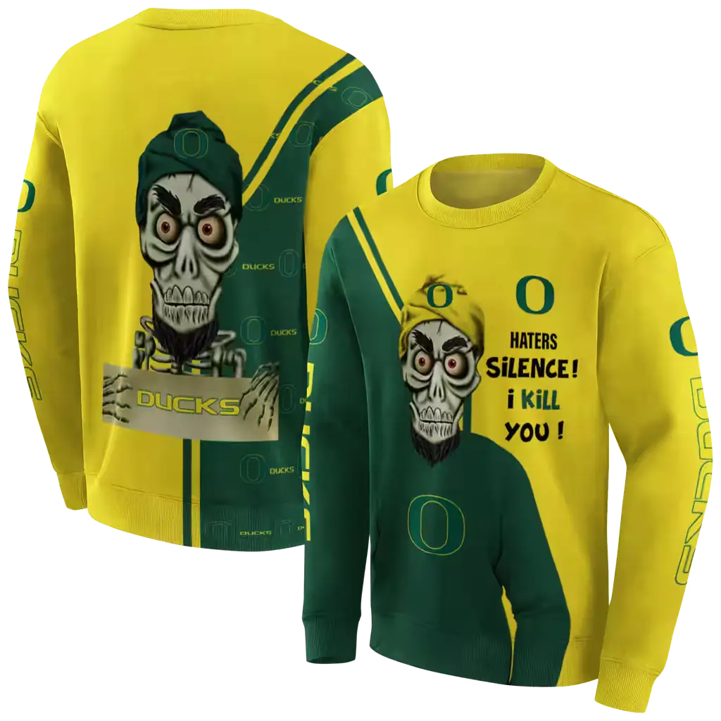 oregon ducks achmed skull green hoodie premium grade oregon ducks achmed skull green hoodie premium grade