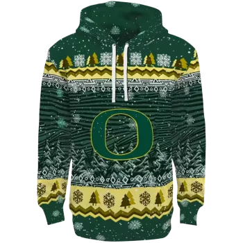 oregon ducks christmas trees green hoodie best selling