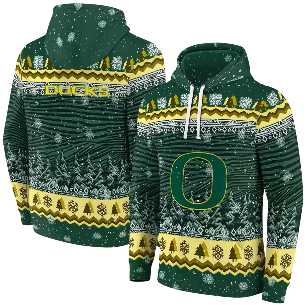 oregon ducks christmas trees green hoodie fashion forward oregon ducks christmas trees green hoodie fashion forward