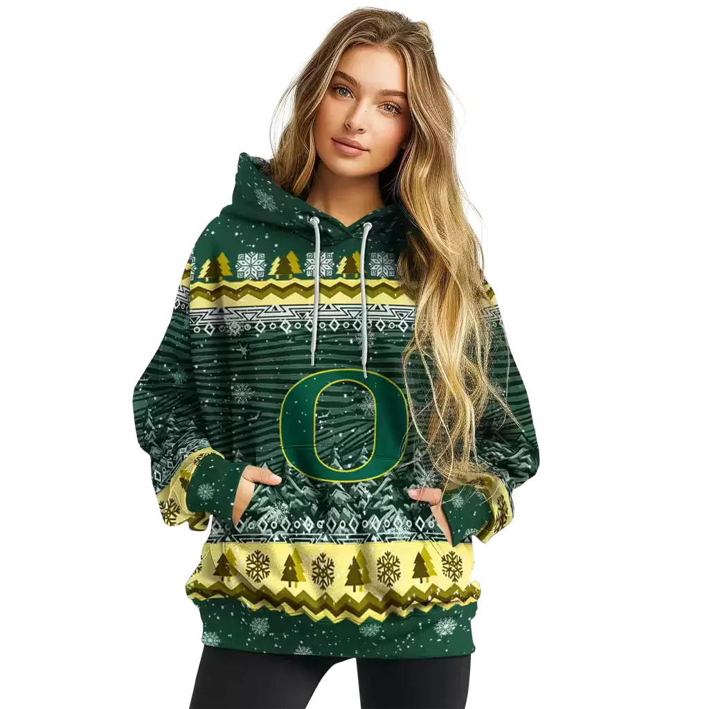 oregon ducks christmas trees green hoodie high quality oregon ducks christmas trees green hoodie high quality