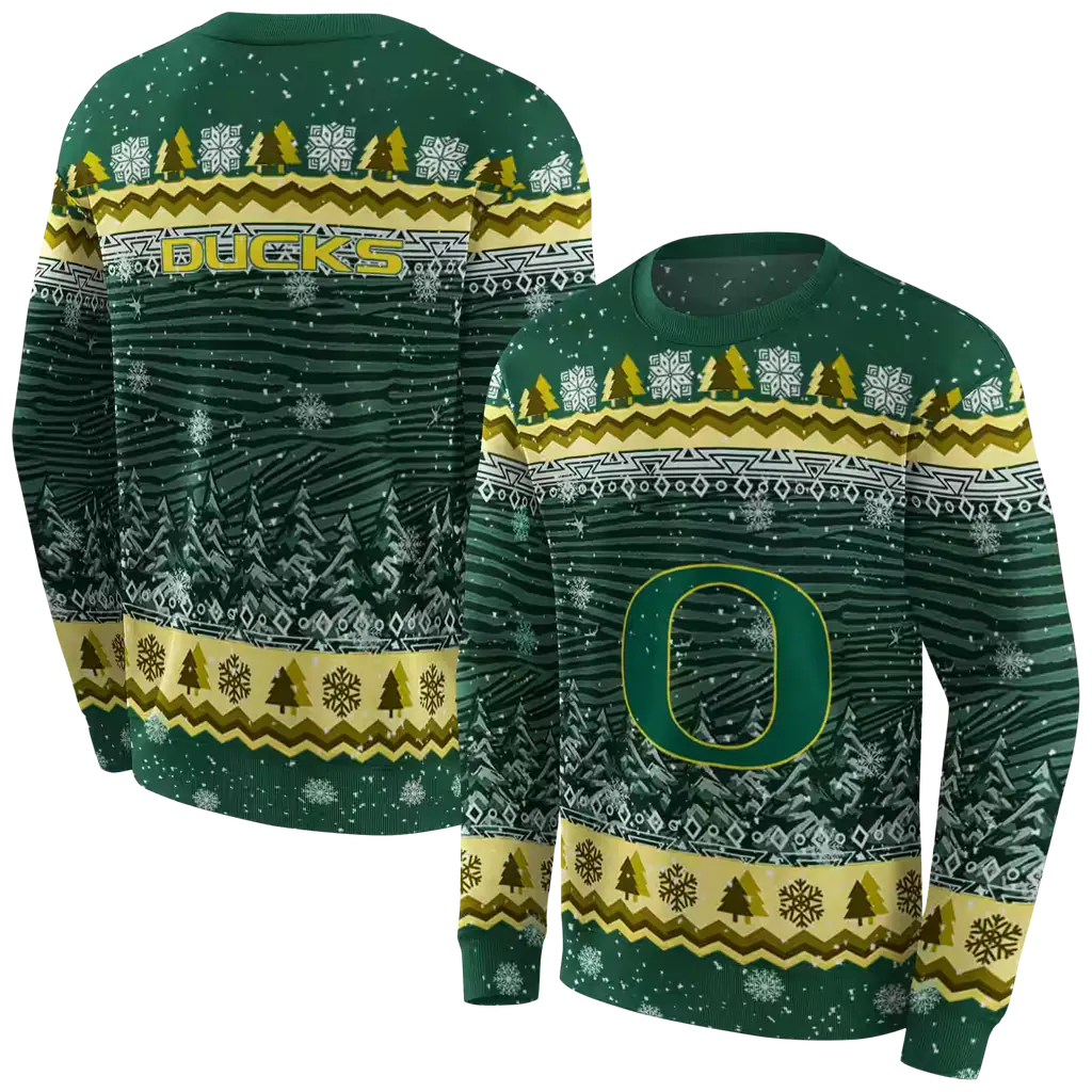 oregon ducks christmas trees green hoodie premium grade oregon ducks christmas trees green hoodie premium grade