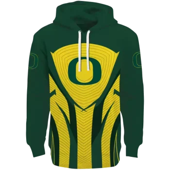 oregon ducks concentric lines green black hoodie best selling