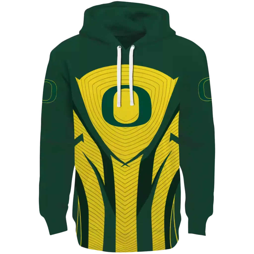 oregon ducks concentric lines green black hoodie best selling oregon ducks concentric lines green black hoodie best selling