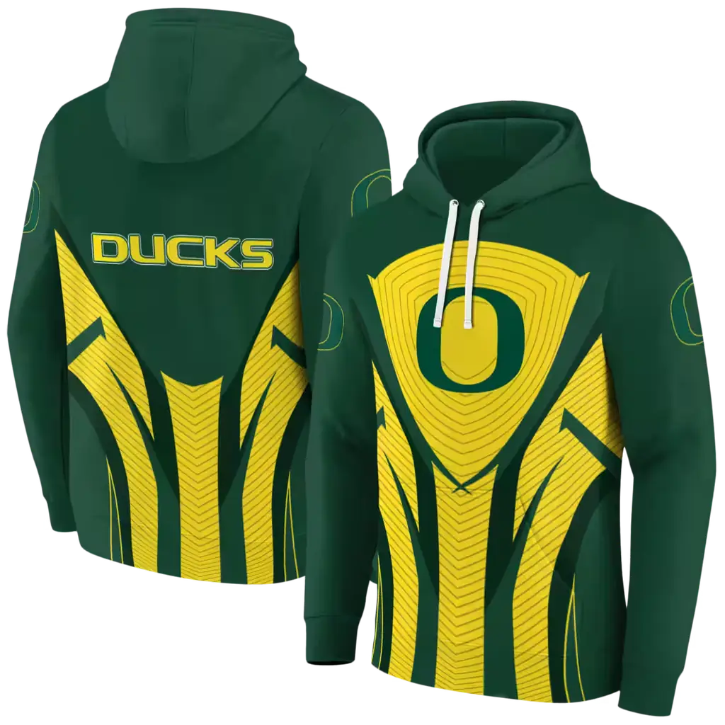 oregon ducks concentric lines green black hoodie fashion forward oregon ducks concentric lines green black hoodie fashion forward