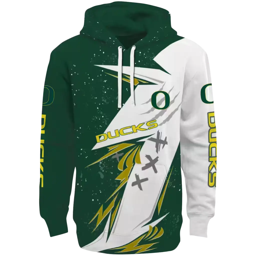 oregon ducks dynamic slash green white hoodie best selling oregon ducks dynamic slash green white hoodie best selling