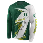oregon ducks dynamic slash green white hoodie best selling