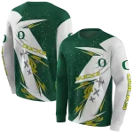 oregon ducks dynamic slash green white hoodie best selling