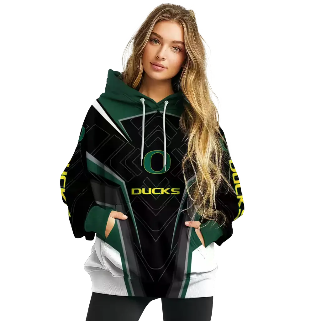 oregon ducks futuristic pattern green black hoodie high quality oregon ducks futuristic pattern green black hoodie high quality