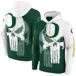 oregon ducks graphic punisher green white hoodie best selling
