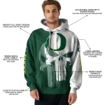 oregon ducks graphic punisher green white hoodie best selling