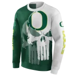 oregon ducks graphic punisher green white hoodie best selling