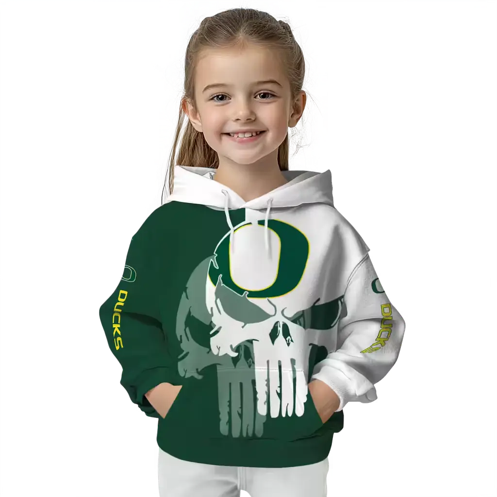 oregon ducks graphic punisher green white hoodie top rated oregon ducks graphic punisher green white hoodie top rated