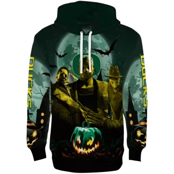 oregon ducks halloween vibes green black hoodie best selling