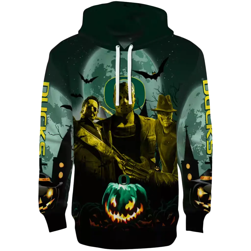oregon ducks halloween vibes green black hoodie best selling oregon ducks halloween vibes green black hoodie best selling